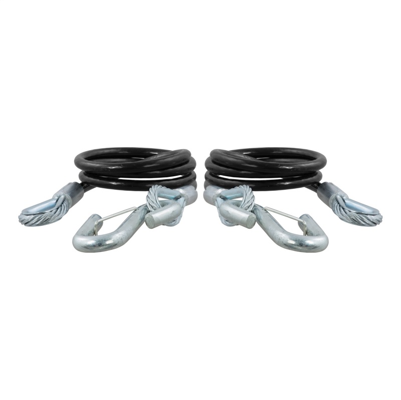 RockJock Curt Towing Safety Cable Kit 44 1/2in Long w/ 2 Snap Hooks 5000lbs 2-Pack