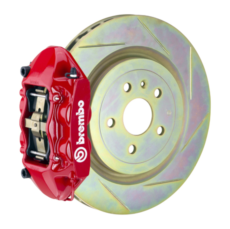 Brembo 08-13 C30 Front GT BBK 4 Piston Cast 336 x28 1pc Rotor Slotted Type-1-Red