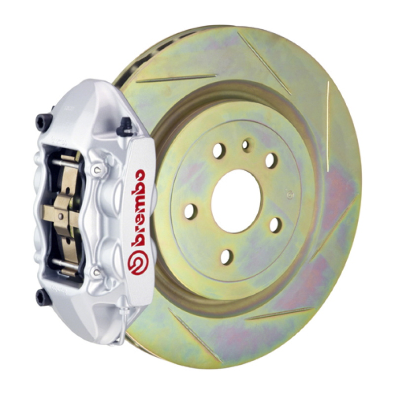 Brembo SS Rear GT BBK 4 Piston Cast 365x28 1pc Rotor Slotted Type-1-Silver