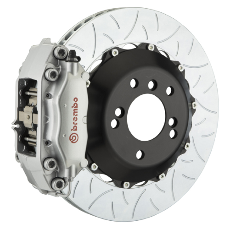 Brembo 91-94 964 Turbo/3.6 Turbo Rear GT BBK 4 Piston Cast 345x28 2pc Rotor Slotted Type3-Silver