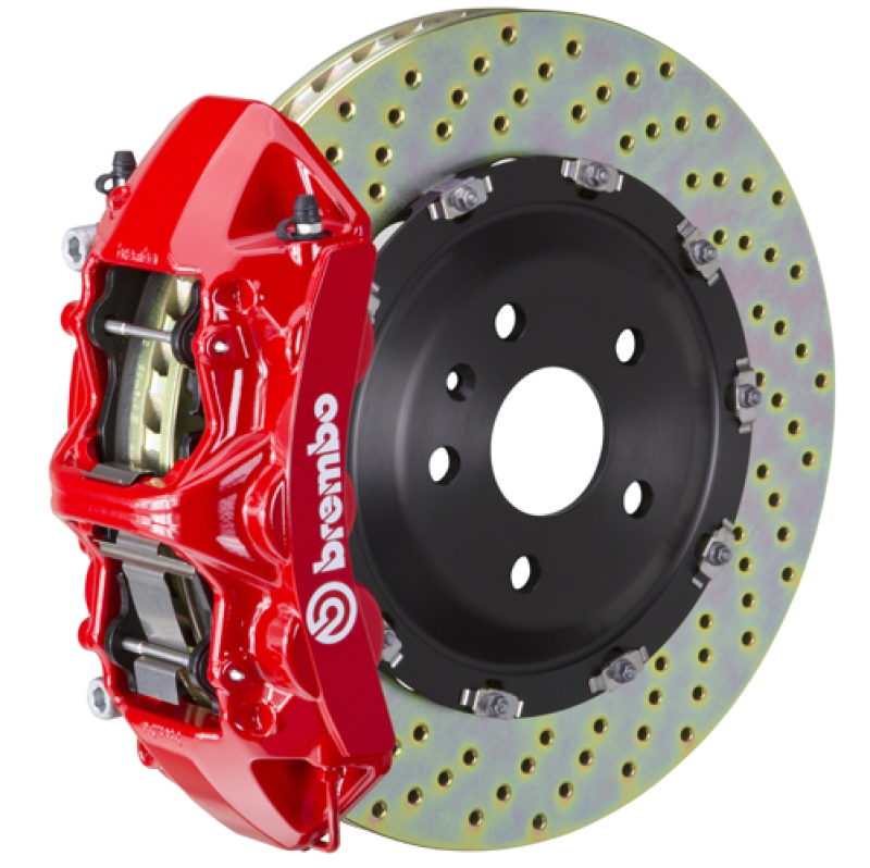 Brembo 19-22 A-Class (Excl AMG) Fr GT BBK 6Pis Cast 365x34 2pc Rotor Drilled-Red