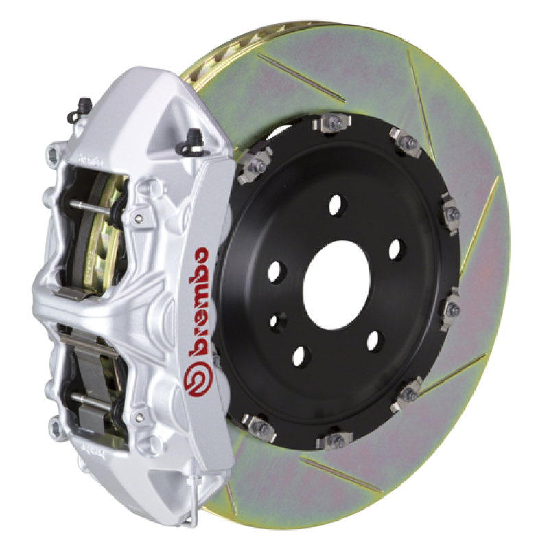 Brembo 05-13 Corvette Front GT BBK 6 Piston Cast 365x34 2pc Rotor Slotted Type1-Silver