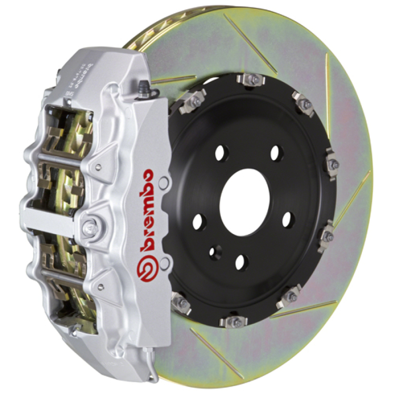 Brembo 05-13 Corvette Front GT BBK 6 Piston Cast 380x34 2pc Rotor Slotted Type1-Silver