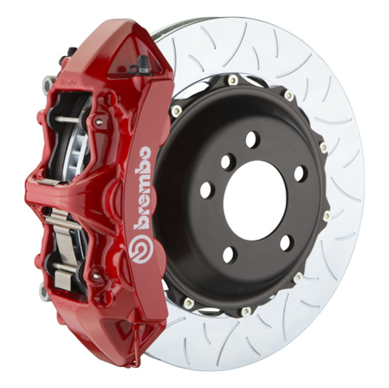 Brembo 06-13 Corvette Z06 Excl CC Brakes Fr GT BBK 6Pist Cast 380x32 2pc Rotor Slotted Type3-Red