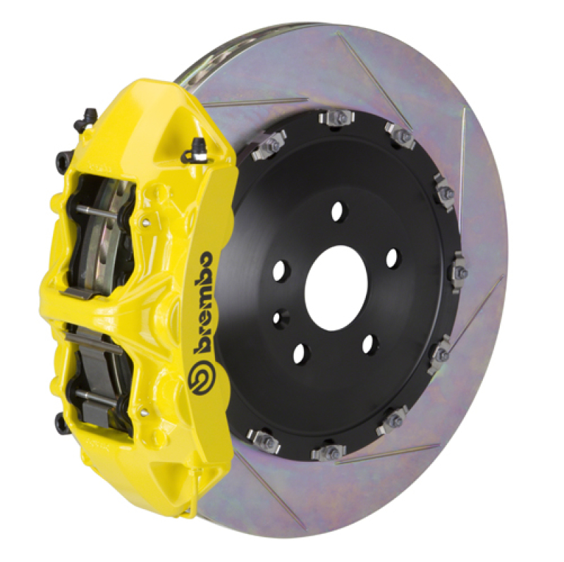 Brembo 07-15 Q7 (4L) Front GT BBK 6 Piston Cast 405x34 2pc Rotor Slotted Type-1- Yellow