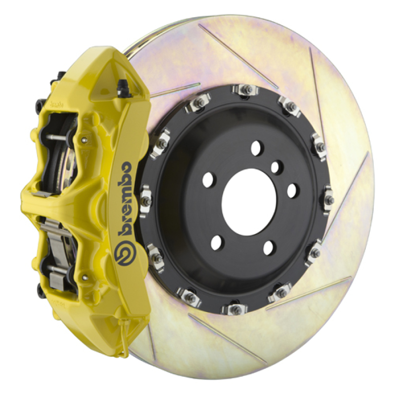 Brembo 10-19 Ghost Front GT BBK 6 Piston Cast 411x34 2pc Rotor Slotted Type-1- Yellow