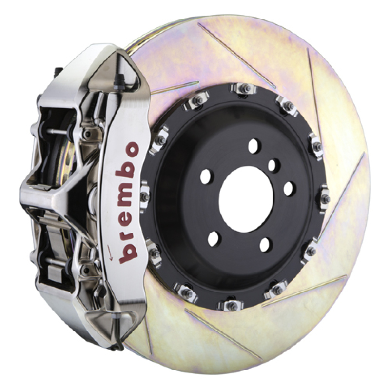 Brembo 10-19 Ghost Front GTR BBK 6 Piston Billet411x34 2pc Rotor Slotted Type-1- Nickel Plated