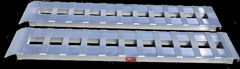Gen-Y Heavy-Duty 10ft Aluminum Loading Ramps 15in x 120in 5K Capacity Per Ramp - Pair