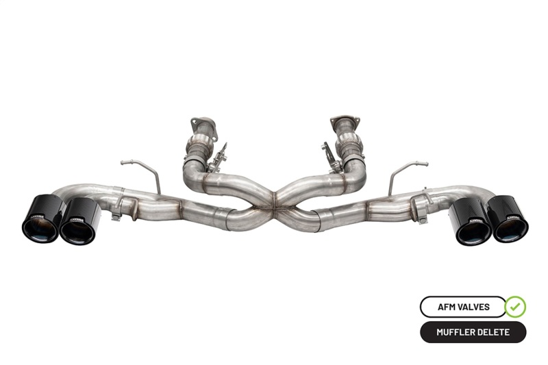 Corsa 20-25 Chevrolet Corvette C8 RWD 3in Xtreme Cat-Back Exhaust w/4.5in Carbon Fiber Black PVD Tip