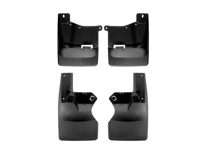 WeatherTech 20-24 Chevrolet Silverado 2500/3500HD Dually w/o OE Spsh Guard No Drill Mudflaps - Black