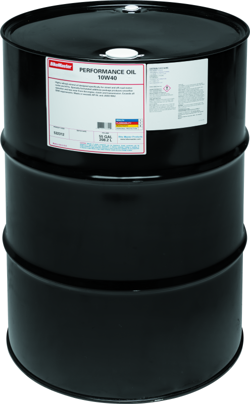 BikeMaster 10W40 Performance Oil - 55 Gallon