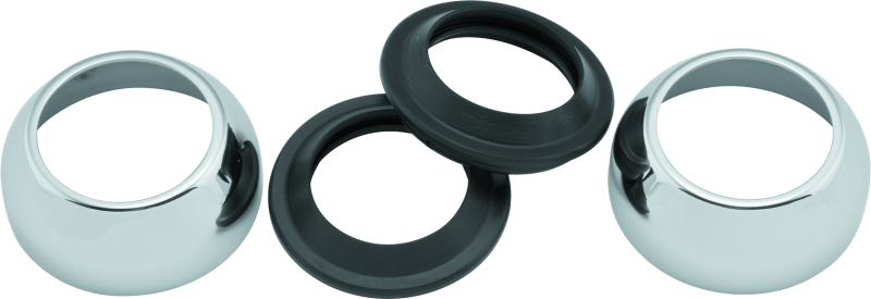 Bikers Choice 88-22 XL / 88-94 FXR / 91-05 FXD 39MM Chrome Fork Boots With Dust Shield