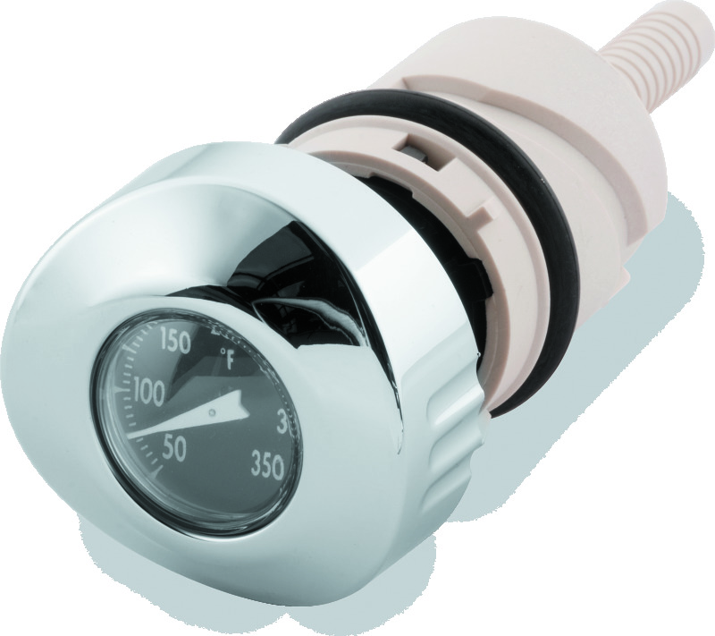 Bikers Choice 04-Up Sportster Black Face Oil Temperature Gauge Dipstick