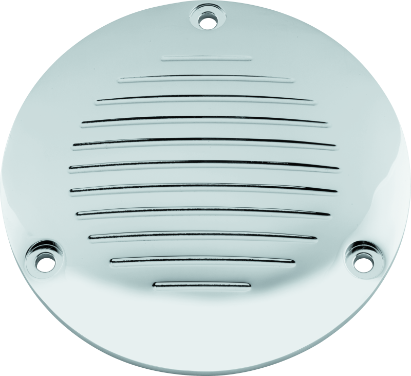 Bikers Choice 70-98 Big Twin Chrome Grooved 3 Hole Derby Cover