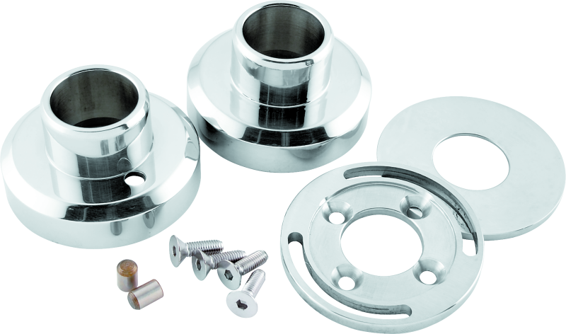 Bikers Choice Polished Stainless Steel Hidden External Fork Stop Kit Custom