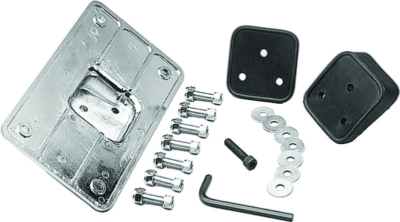 Kuryakyn Universal Laydown License Holder Chrome