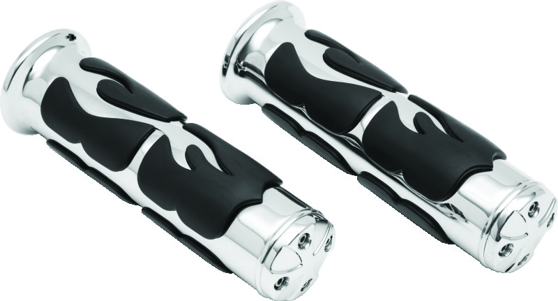 Kuryakyn ISO Flame Grips Metric Universal 1inch Chrome