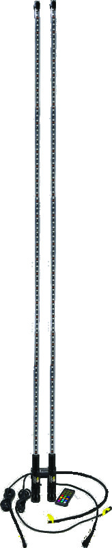 QuadBoss 6Ft Clear Dual Whip Bluetooth