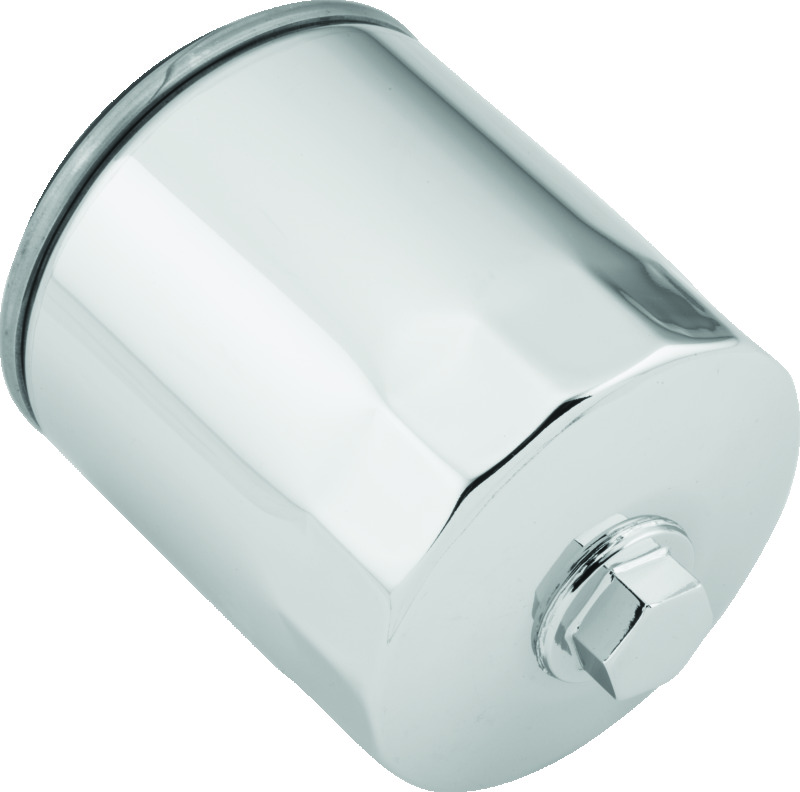 Twin Power Twin Cam and M8 Chrome Magnetic Oil Filter With Nut Rpls H-D 63798-99 w/ Backflow Valve