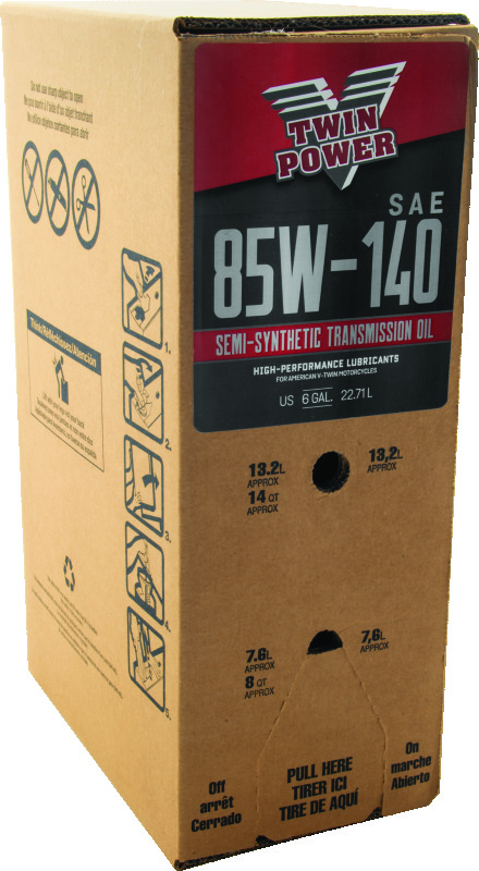 Twin Power 85W140 Semi-Synthetic Transmission Lube - 6 Gallon Bag-In-Box