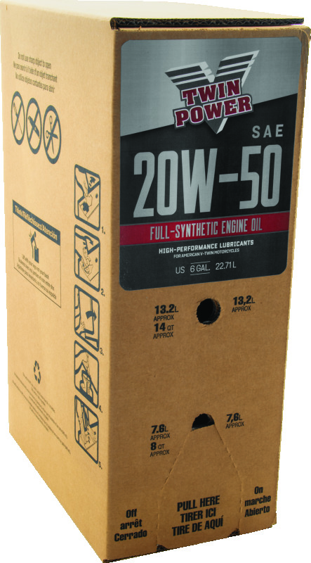 Twin Power 20W50 Synthetic Oil - 6 Gallon Bag-In-Box