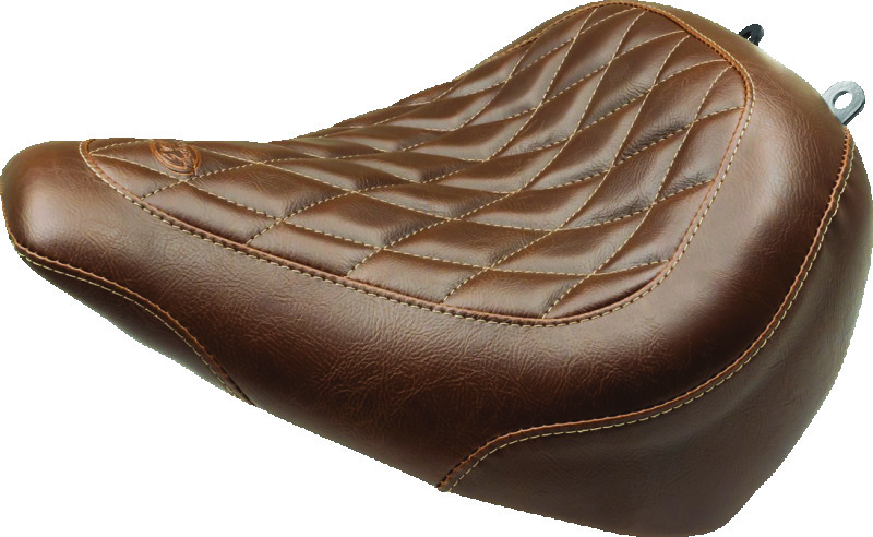 Mustang Harley Breakout Wide Tripper Solo Seat Diamond Stitch - Brown