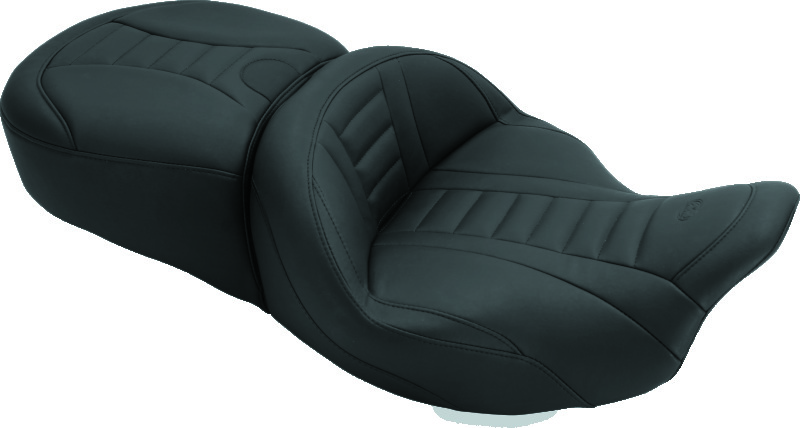 Mustang 08-21 Harley Electra Glide, Rd Glide, Rd King, Str Glide Touring 1PC Seat Deluxe - Black