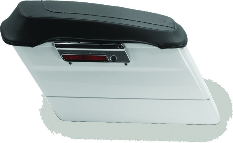 Mustang 80-07 Harley Early FL Touring Vintage Saddlebag Lid Covers - Black