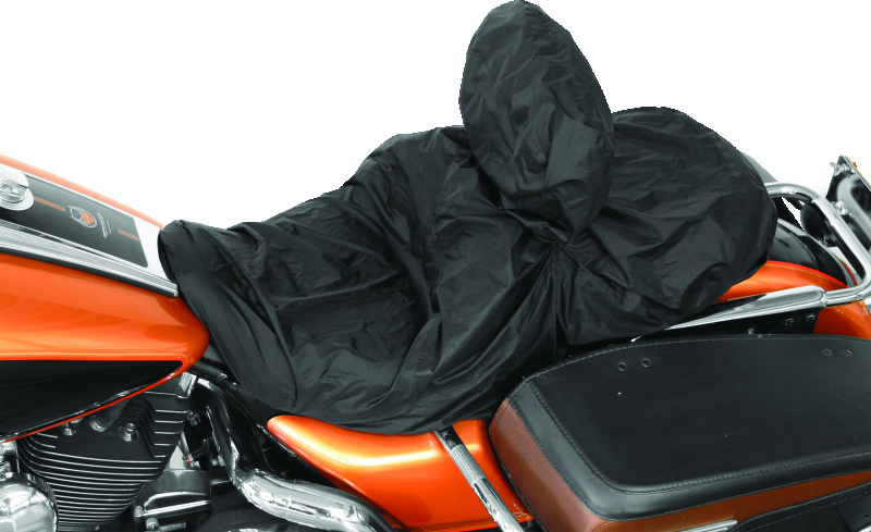 Mustang Harley Rain Covers w/ Driver Backrest - Black