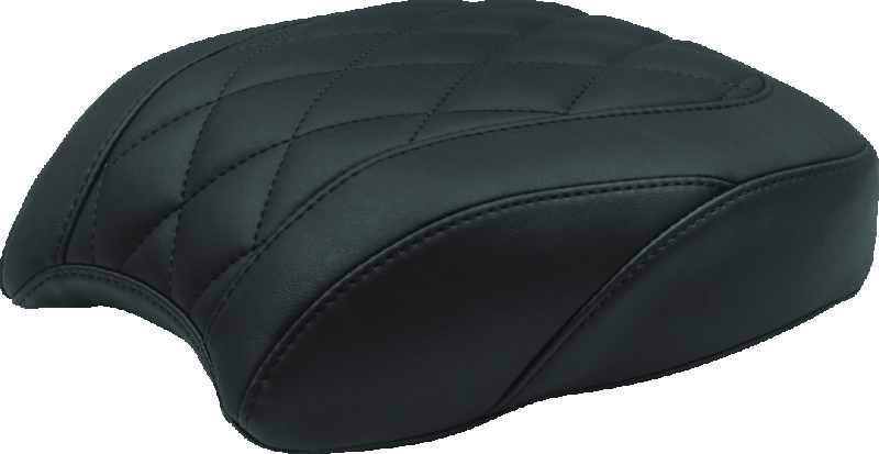 Mustang 97-21 Harley Touring Sissy Bar Pad (12 inch x 9 inh) Diamond Stitch- Black