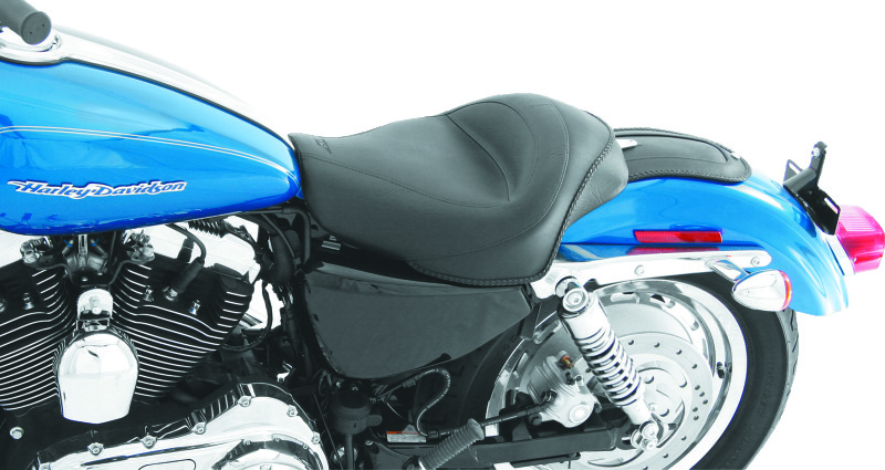 Mustang 04-21 Harley Sportster 4.5 GAL Standard Touring Solo Seat - Black