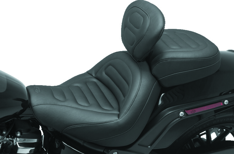 Mustang 04-21 Harley Sportster Duke 1PC Seat Regal - Black