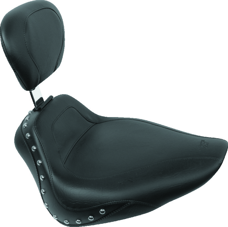 Mustang 02-09 Honda VTX1300 Retro, S & T Wide Touring 2PC Seat - Black