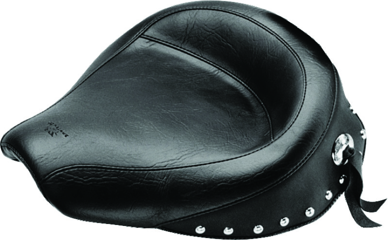 Mustang 58-84 Harley FX/FL Wide Touring Solo Seat w/Studs- Black