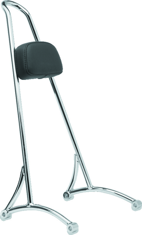 Burly Brand Tall Sissy Bar 20in - Chrome