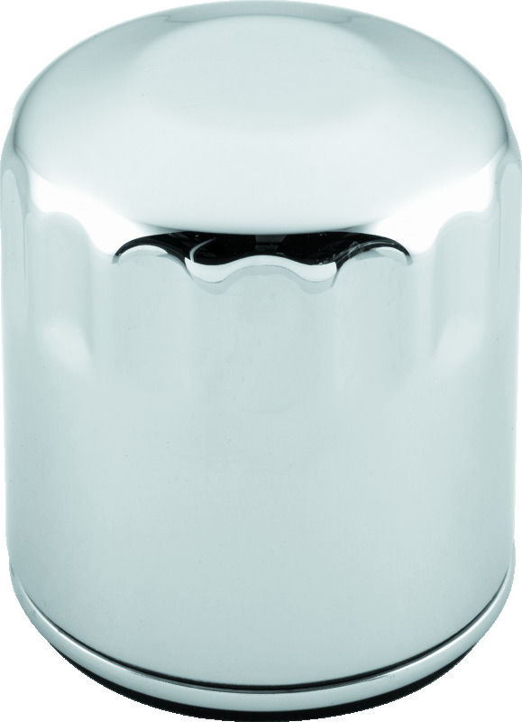 S&S Cycle 99-18 BT/2017+ M8/X-Wedge Chrome Oil Filter - 12 Pack