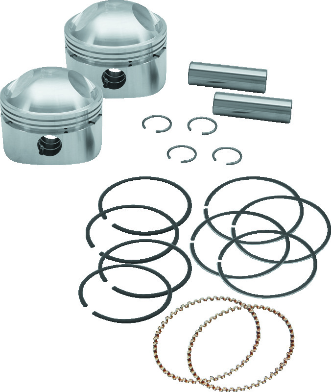 S&S Cycle 36-84 BT 3-7/16in x Up To 4-3/4in Stroke Piston Set - .060in