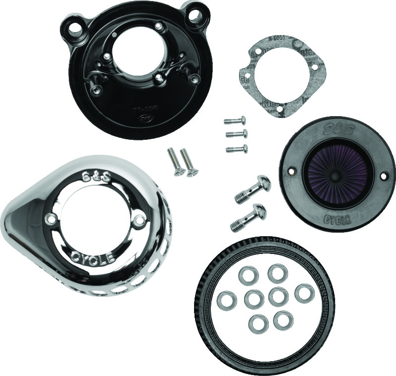 S&S Cycle 2007+ XL Models Stealth Air Stinger w/ Chrome Teardrop