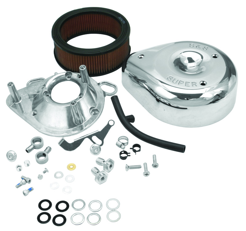 S&S Cycle 93-99 BT/91-03 Sportster Models Teardrop Air Cleaner Kit for S&S Super E/G Carb