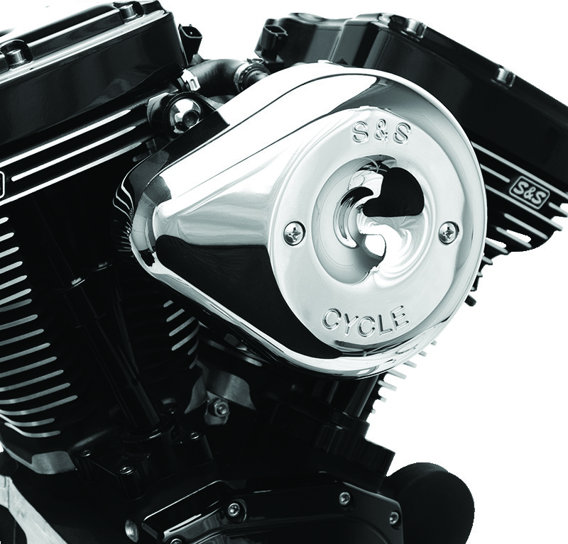 S&S Cycle 2017+ M8 Models Stealth Air Cleaner Kit w/ Chrome Teardrop Cover