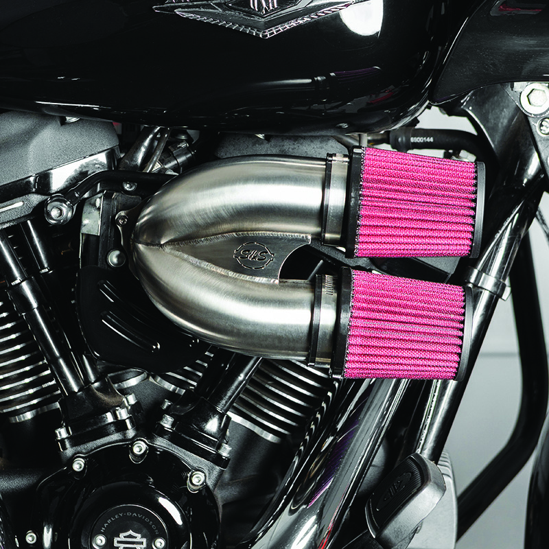 S&S Cycle 17-20 M8 Models Tuned Induction Air Cleaner Kit - Stainless Steel