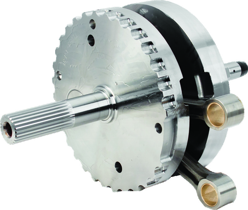 S&S Cycle 2007+ BT 4-3/8in Stroke Flywheel Assembly w/o Sprocket Shaft Bearing Race