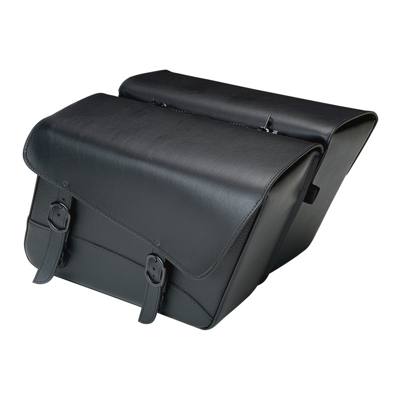 Willie & Max Universal Black Jack Large Slant Saddlebag Set (16 in L x 11 in H x 6.5 in W) - Black