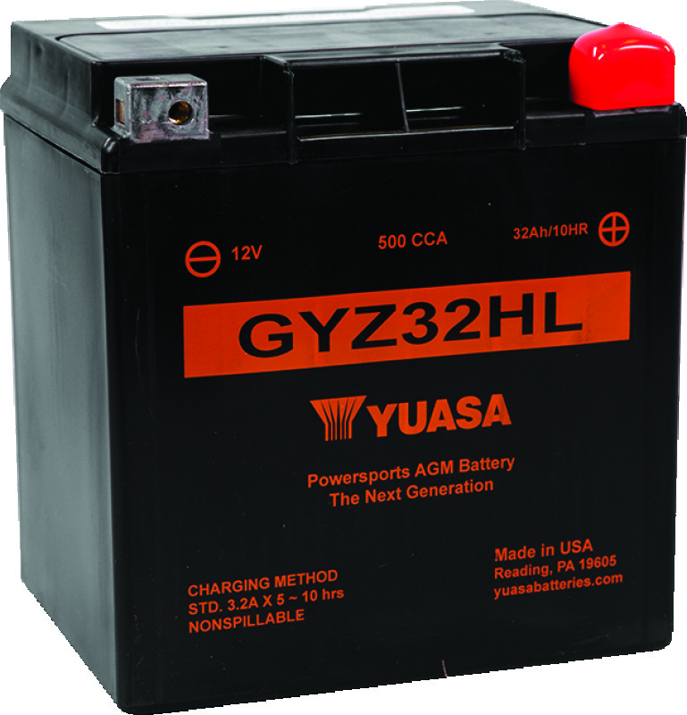 Yuasa GYZ32HL High Performance Maintenance Free AGM 12-Volt Battery