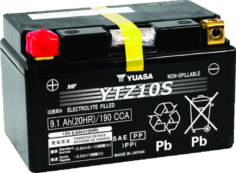 Yuasa YTZ10S Maintenance Free AGM 12-Volt Battery