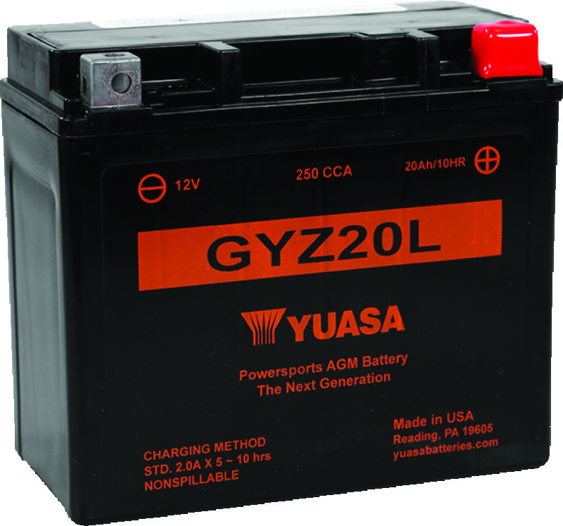 Yuasa GYZ20L High Performance Maintenance Free AGM 12-Volt Battery