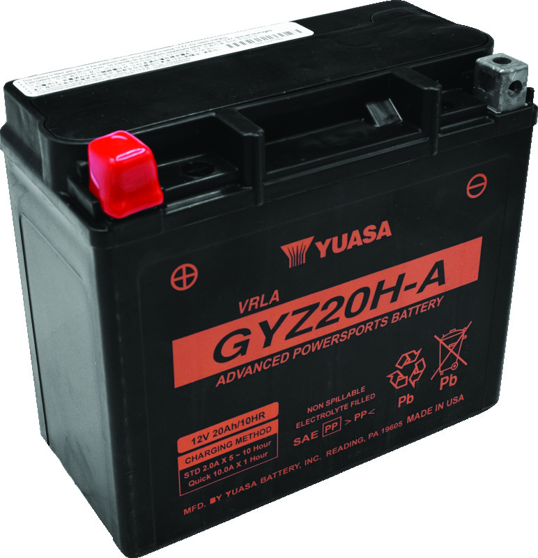 Yuasa GYZ20HA High Performance Maintenance Free AGM 12-Volt Battery