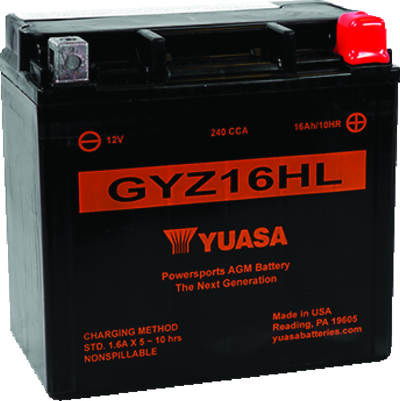 Yuasa GYZ16HL High Performance Maintenance Free AGM 12-Volt Battery
