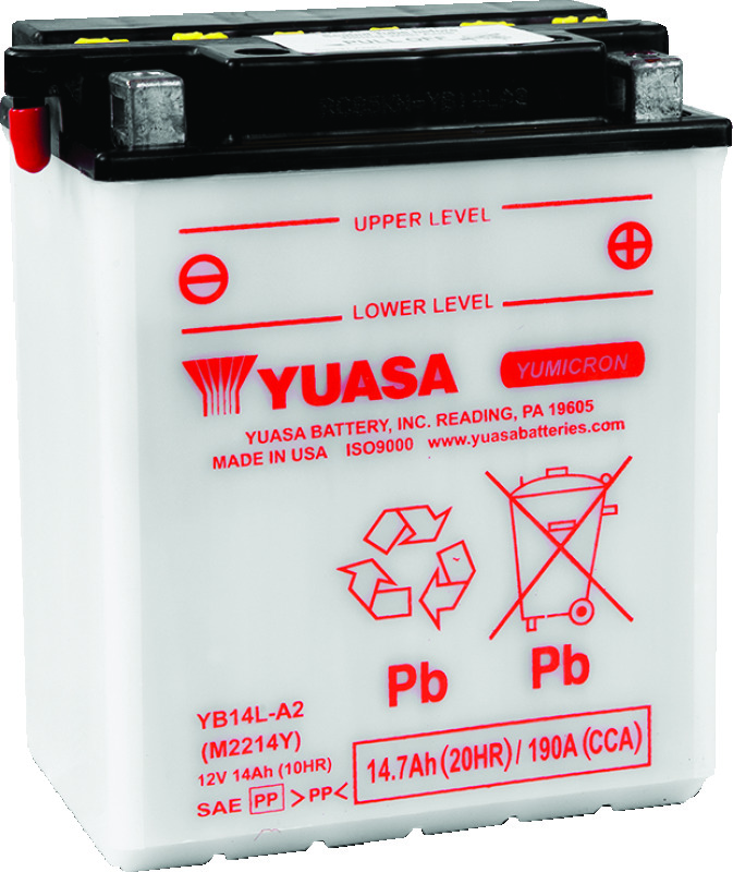 Yuasa YB14L-A2 Yumicron CX 12-Volt Battery
