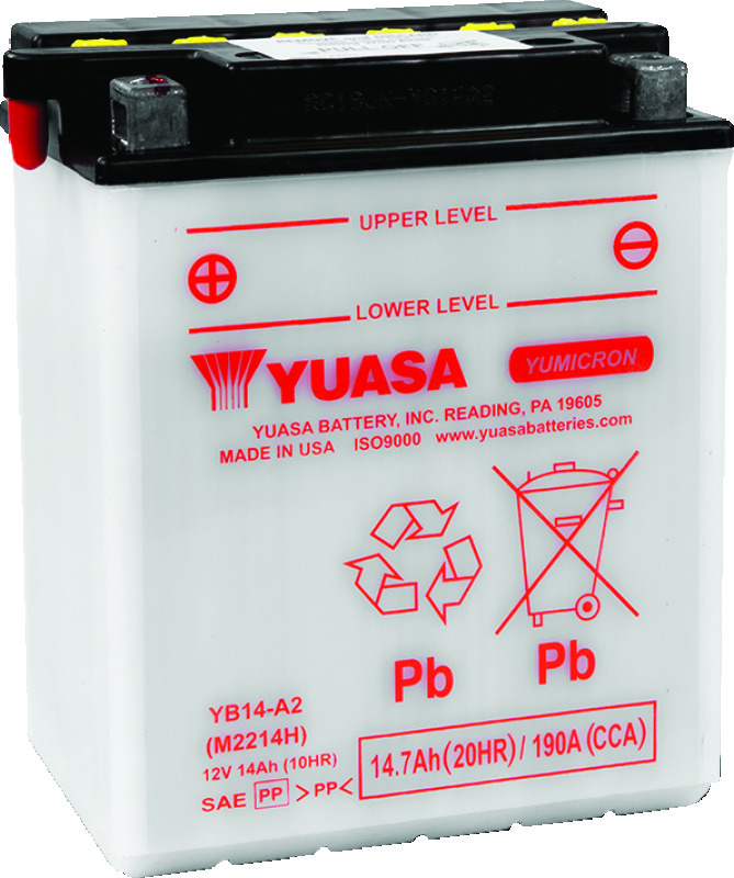 Yuasa YB14-A2 Yumicron CX 12-Volt Battery